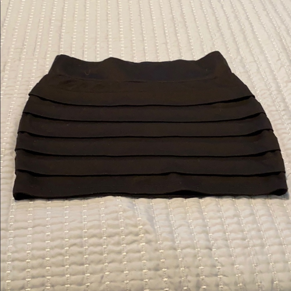 Black mini skirt